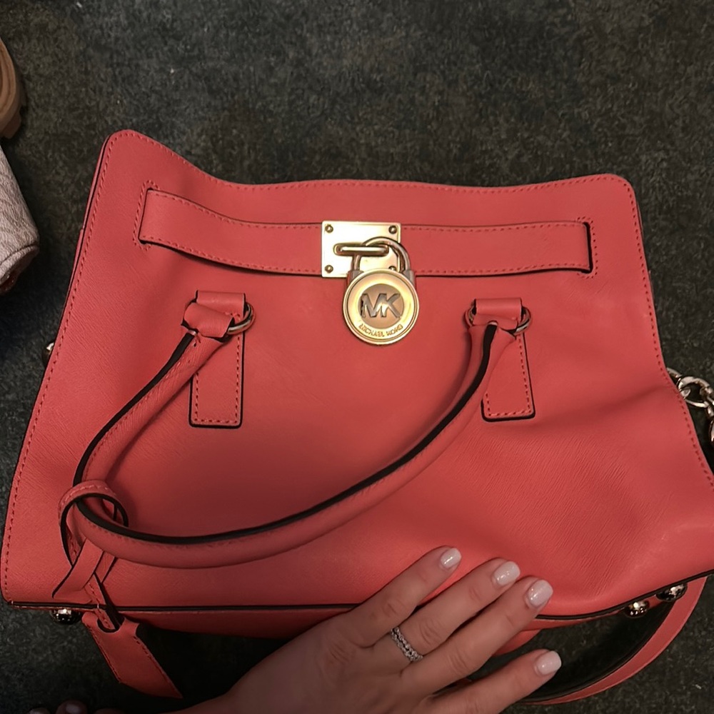 Peach/pink mk purse